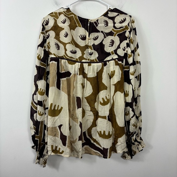 Anthropologie Bl-nk London Miranda Peasant Top Womens S Balloon Sleeve Retro - Picture 7 of 8